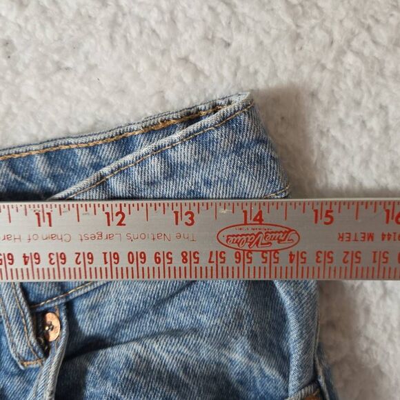 Zara Women's High Rise Button Fly Raw Cut Hem Denim Jeans Blue Size 4 - Picture 3 of 7